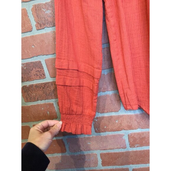 Faherty Womens Organic Cotton Button Up Blouse Boho Top Ruffle Collar Size S - Picture 2 of 6